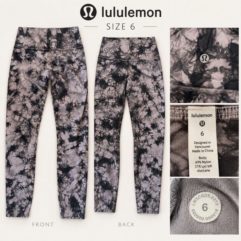 Lululemon Wunder Under High-Rise 25” Shibori Leggings Size 6